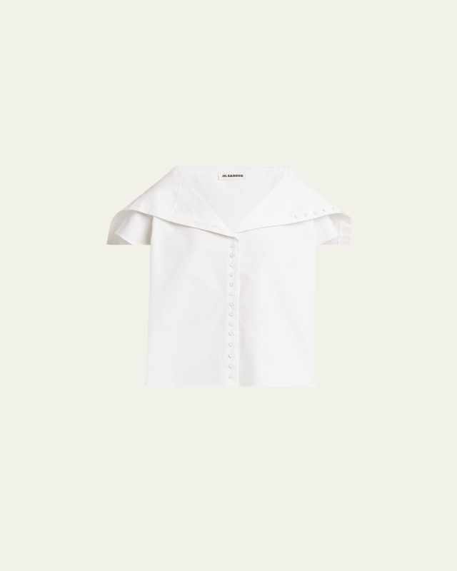 Large Cape Collar Volume Top
